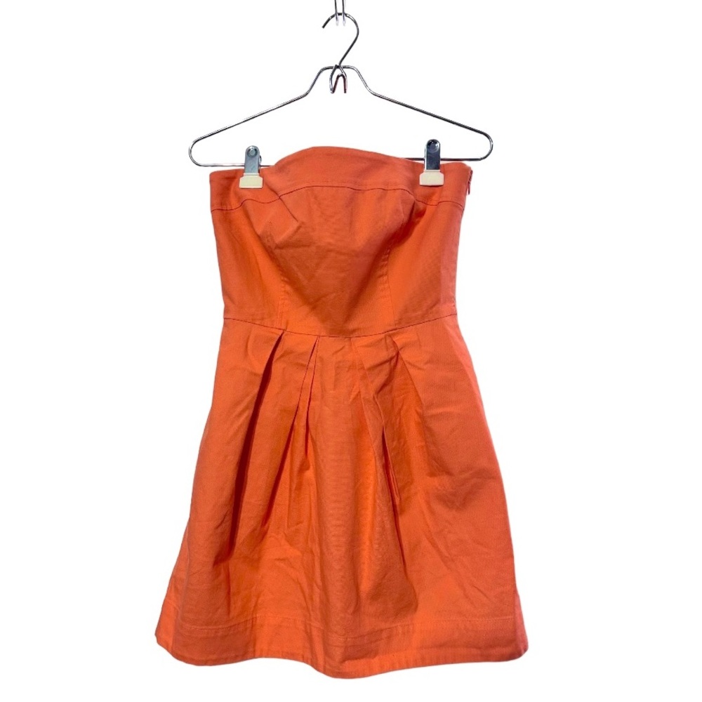 Q Mack Orange Sleevless Mini Cotton Dress